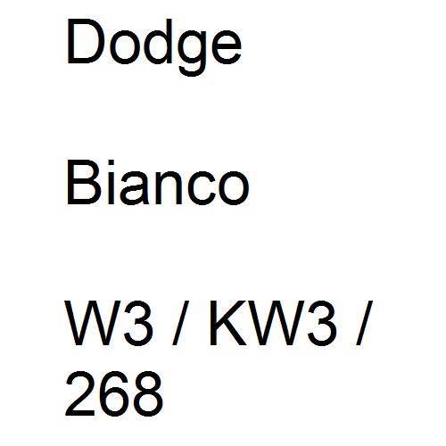 Dodge, Bianco, W3 / KW3 / 268.